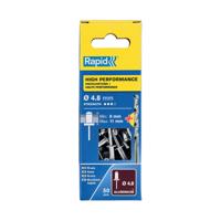 Klinknagels Rapid 5000389 Boor Ø 4,8 x 14 mm Aluminium (50 Stuks)