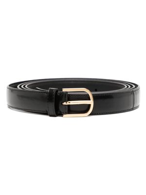 TOTEME ceinture en cuir Wrap à logo gravé - Noir