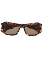 Marcelo Burlon County of Milan Eyewear lunettes de soleil Cardo à effet écaille de tortue - Marron - thumbnail