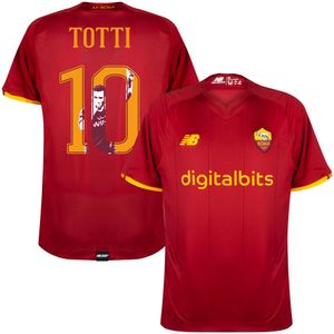 AS Roma Shirt Thuis 2021-2022 + Totti 10 (Gallery Style)