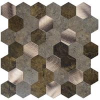 Zelfklevende Hexagon Mozaïektegels Koper - Moderne Look