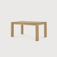 Ethnicraft Uitschuifbare Eettafel 'Slice' Geolied Eikenhout, 160/240 x 90cm
