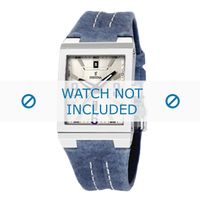 Festina horlogeband F16185-2-AZ Leder Blauw 16mm + wit stiksel