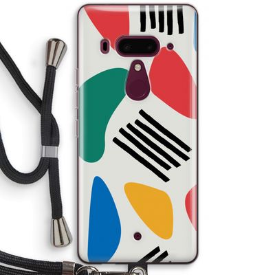 Illustratieve pop 1: HTC U12+ Transparant Hoesje met koord