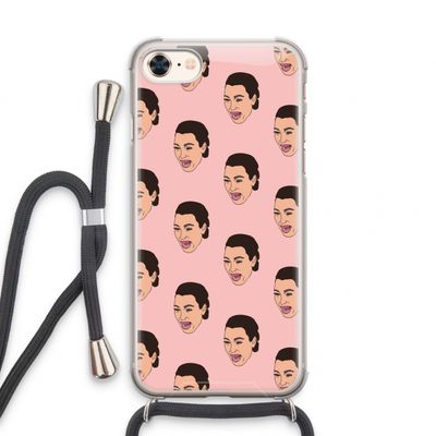 Ugly Cry Call: iPhone 8 Transparant Hoesje met koord
