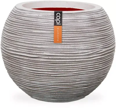 Capi nature bol rib nl kunststof bloempot 40x32 cm ivoor