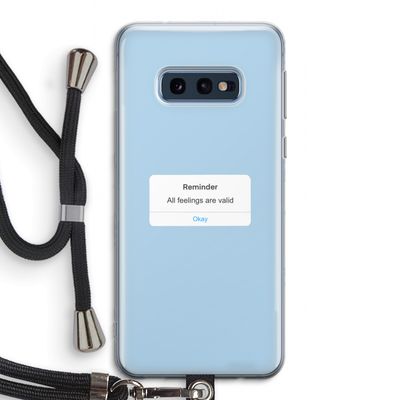 Reminder: Samsung Galaxy S10e Transparant Hoesje met koord