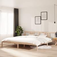 Bedframe zonder matras massief hout 200x200 cm