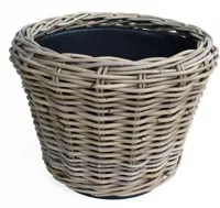 Van der Leeden Rotan Drypot grote plantenmand 43x33cm Bruin