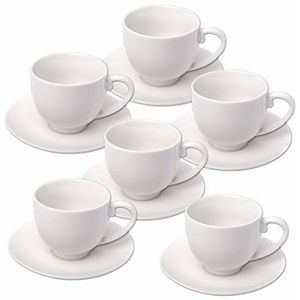 Set van 6x stuks Espresso koffie kop- en schotels   -