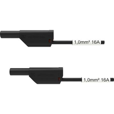 Schützinger VSFK 8500 / SIL1 / 100 / SW Veiligheidsmeetsnoer 4mm-stekker 4mm-stekker 100.00 cm Zwart 1 stuk(s)