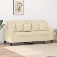 Tweezitsbank 140 cm stof crmekleurig