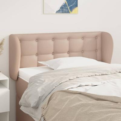 Hoofdbord met randen 83x23x78/88 cm kunstleer cappuccinokleur