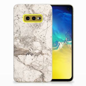 Samsung Galaxy S10e TPU Siliconen Hoesje Marmer Beige