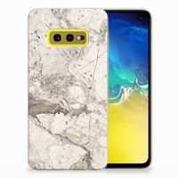 Samsung Galaxy S10e TPU Siliconen Hoesje Marmer Beige - thumbnail