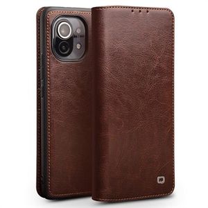 Qialino Classic Xiaomi Mi 11 Wallet Leren Hoesje - Bruin