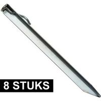 Tentharing stormband - 8x - gegalvaniseerd staal - 38 cm - haak - oog