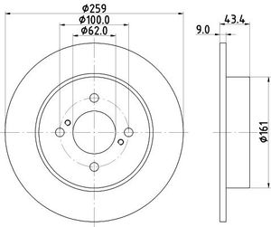 Remschijf Gecoat 55423PRO 8DD355118511