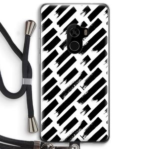 Zwarte vegen: Xiaomi Mi Mix 2 Transparant Hoesje met koord