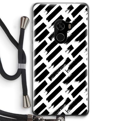 Zwarte vegen: Xiaomi Mi Mix 2 Transparant Hoesje met koord