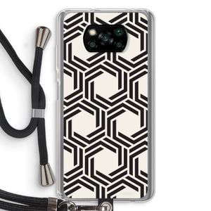 Geometrisch patroon: Xiaomi Poco X3 NFC Transparant Hoesje met koord