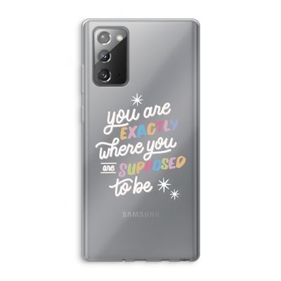 Right Place: Samsung Galaxy Note 20 / Note 20 5G Transparant Hoesje
