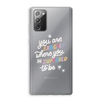 Right Place: Samsung Galaxy Note 20 / Note 20 5G Transparant Hoesje