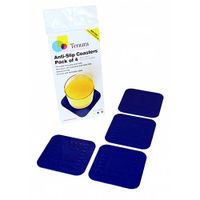Tenura Anti-slip onderzetter blauw vierkant 9x9 cm