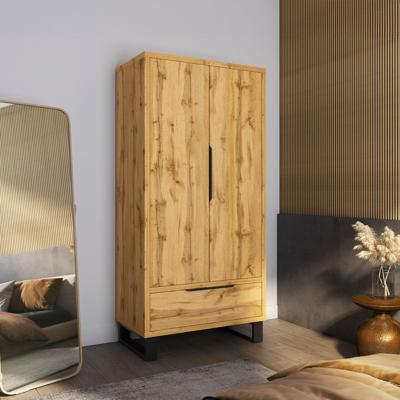 Home365 Kledingkast Halmstad - 2-deurs incl. lade - Wotan Eiken