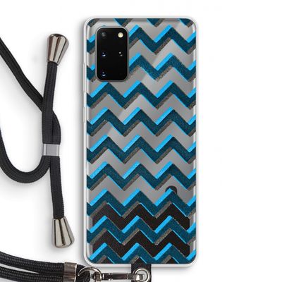 Onderbroken lijn: Samsung Galaxy S20 Plus Transparant Hoesje met koord