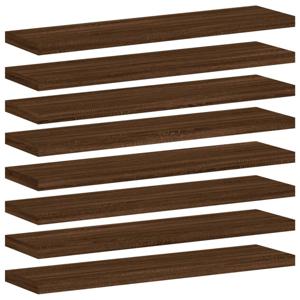 vidaXL Wandschappen 8 st 40x10x1,5 cm bewerkt hout bruineikenkleurig