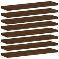 vidaXL Wandschappen 8 st 40x10x1,5 cm bewerkt hout bruineikenkleurig