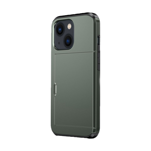 iPhone 16 Pro hoesje - Backcover - Hardcase - Pasjeshouder - Portemonnee - Shockproof - TPU - Groen