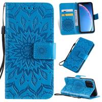 Gedrukt afdrukken zonnebloem patroon horizontale Flip PU lederen case voor iPhone 11 Pro met houder & kaartsleuven & portemonnee & Lanyard