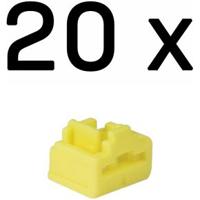 Lindy 47901 poortblokker RJ-45 Geel Acrylonitrielbutadieenstyreen (ABS) 20 stuk(s)