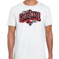 Merry Christmas Kerstshirt / Kerst t-shirt wit voor heren - thumbnail