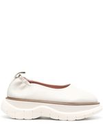 Sunnei ballerines en cuir à bout rond - Blanc