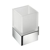 Glashouder Geesa Modern Art | Met glas | Chroom