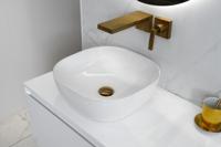 Waskom Loutro Jenny Vierkante met ronde afwerking 42x42x14 cm Keramiek