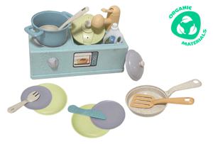 Kitchen Toys Speelgoedaanrecht met Keukenaccessoires Speelset 15 delig