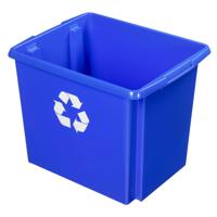 Sunware opslagbox - kunststof - 45 liter - blauw - 45 x 36 x 36 cm - opbergers - stapelbaar