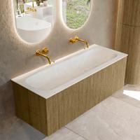 Badmeubel Mondiaz Kurve-Dlux | 120 cm cm | Meubelkleur Dusk | Wastafelkleur Opalo | Solid surface | Wasbak midden spoelbak | Zonder kraangat(en)