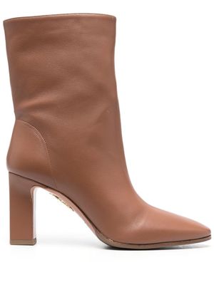 Aquazzura bottines Manzoni 85 mm - Marron