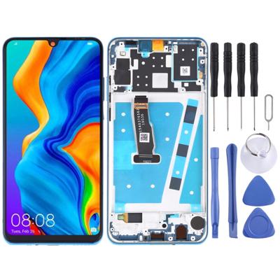 LCD-scherm en digitizer volledige montage met frame voor Huawei P30 Lite/Nova 4e (blauw)