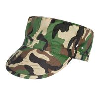 Carnaval verkleed Soldaten hoedje - camouflage groen - voor volwassenen - Militairen/leger thema - thumbnail