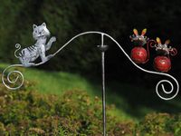 Tuinsteker balans met kat en muizen - thumbnail