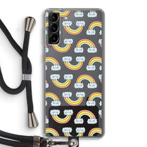 Regenboog: Samsung Galaxy S21 Plus Transparant Hoesje met koord