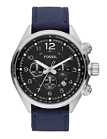 Horlogeband Fossil CH2807 Leder Blauw 22mm