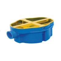 H140 ovale Inbouwdoos 40mm 1x16mm tbv dubbele wandcontactdoos vlak op de muur
