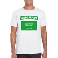 T-shirt met Saudi Arabische vlag wit heren